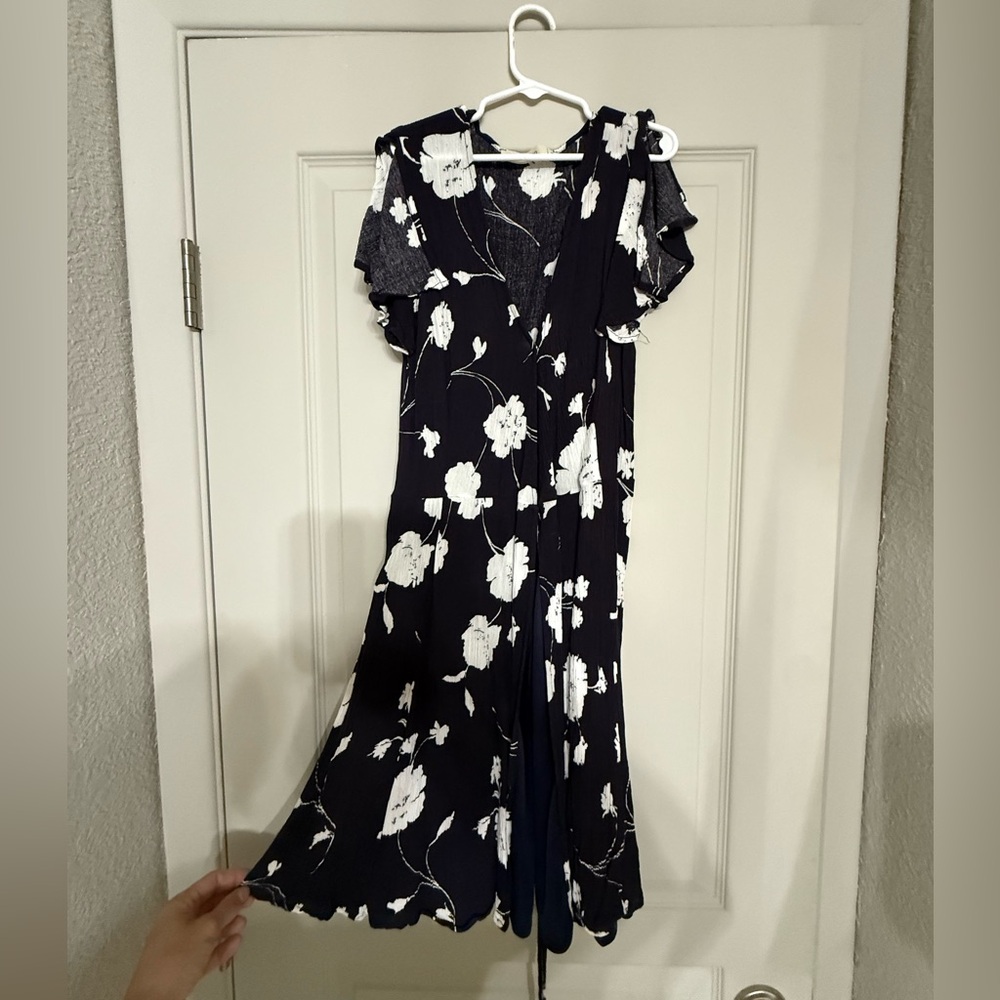 Rokoko Black and White Floral Dress